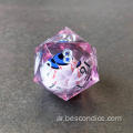 Bescon Sharp Siquid Core Core Rolling Eyelling Dice ، Resin polyhedral Dice D20
